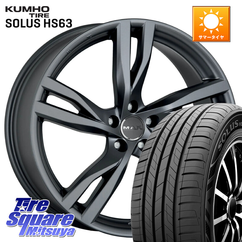 KUMHO SOLUS HS63 サマータイヤ 235/50R18阿部商会 MAK STOCKHOLM ホイール 18インチ 18X8.0J(VOLVO V60 CROSS FD420) 55 5穴 108 VOLVO ボルボ V60クロスカントリー FB/FD420|タイヤスクエアミツヤ