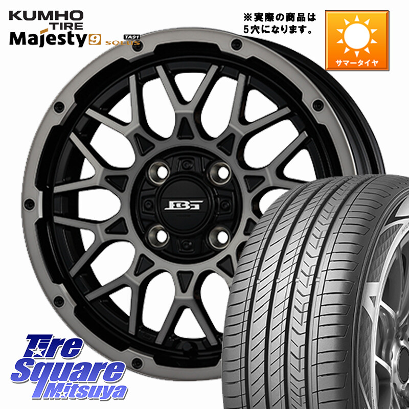 KUMHO SOLUS TA91 Majesty9 205/60R16KOSEI BOTTOMGARCIA SHADOWBAHT ホイール 16インチ 16X7.0J 38 5穴 114.3 90系ノア/ヴォクシー RP6～8ステップワゴン プリウスアルファ ジューク JUKE 日産 SAI ノア NOAH インサイト｜タイヤスクエアミツヤ