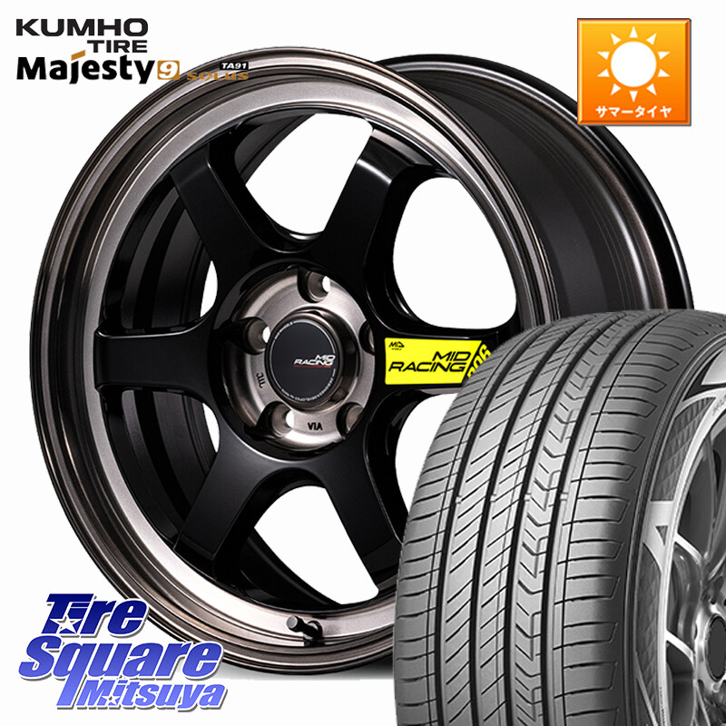 KUMHO SOLUS TA91 Majesty9 235/50R18MANARAY MID RACING R06 ホイール 18インチ 18X8.5J 38 5穴 114.3 30系アルファード/ヴェルファイア 20系アルファード ヴェルファイアハイブリッド ヴェルファイア アルファード|タイヤスクエアミツヤ