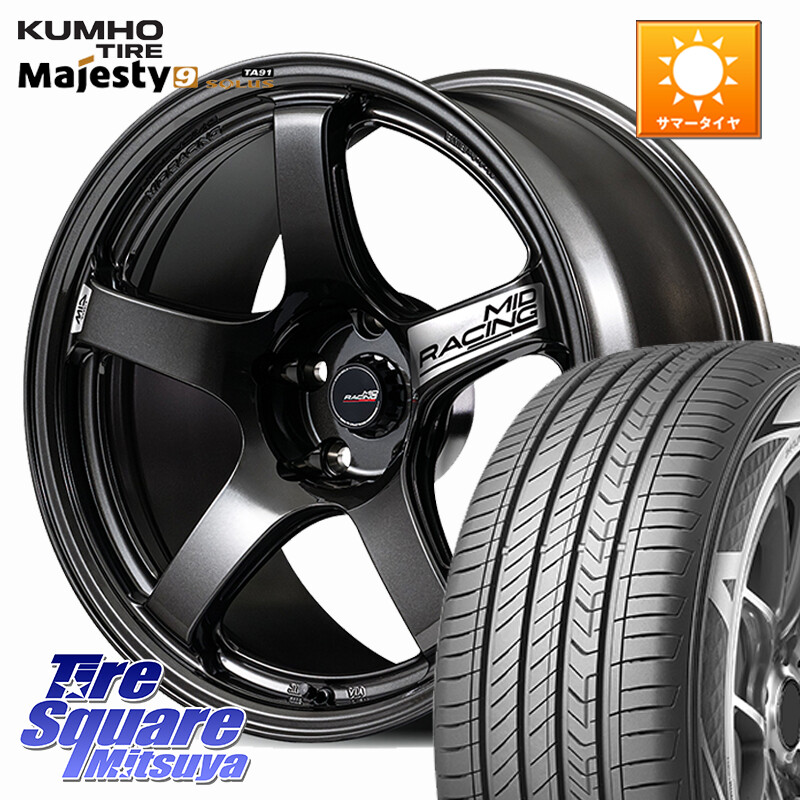 KUMHO SOLUS TA91 Majesty9 235/50R18MANARAY MID RACING R50 EVO ホイール 18インチ 18X8.5J 38 5穴 114.3 30系アルファード/ヴェルファイア 20系アルファード ヴェルファイアハイブリッド ヴェルファイア アルファード｜タイヤスクエアミツヤ