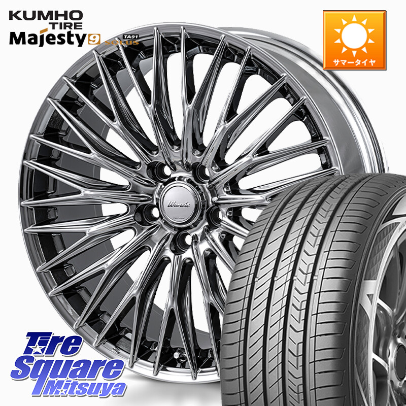 KUMHO SOLUS TA91 Majesty9 235/50R18MONZA Warwic CLYVER クライヴァー ホイール 18インチ 18X7.5J 40 5穴 114.3 30系アルファード/ヴェルファイア 20系アルファード ヴェルファイアハイブリッド ヴェルファイア アルファード|タイヤスクエアミツヤ