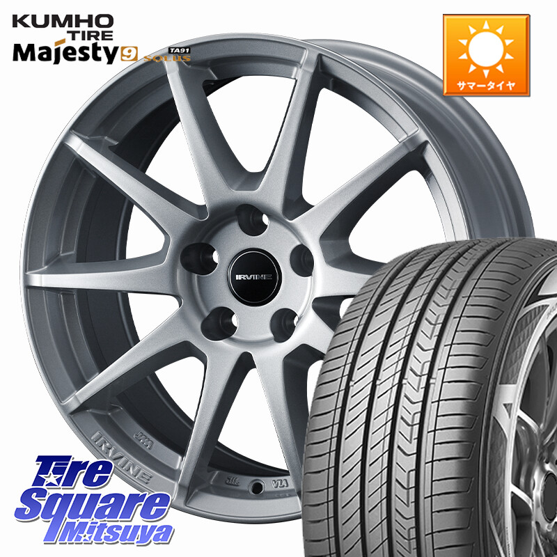 KUMHO SOLUS TA91 Majesty9 225/50R18WEDS IRVINE S02 アーヴィンS02 輸入車専用ホイール 18インチ 18X7.5J(BMW U06) 52 5穴 112 BMW 2シリーズ U06|タイヤスクエアミツヤ
