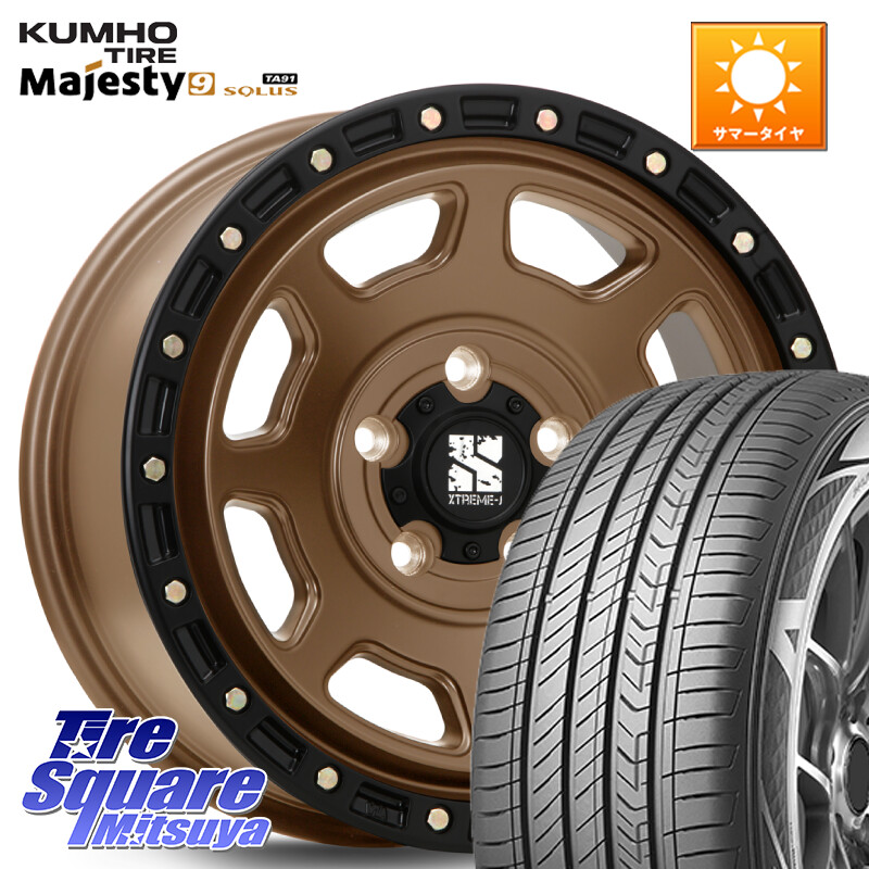KUMHO SOLUS TA91 Majesty9 205/60R16MLJ XJ07 XTREME-J 5H MB エクストリームJ 16インチ 16X7.0J 35 5穴 114.3 SAI インサイト|タイヤスクエアミツヤ