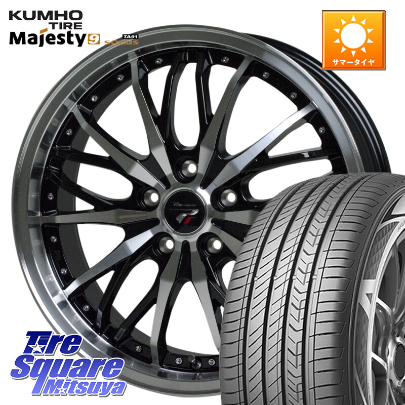 KUMHO SOLUS TA91 Majesty9 235/50R18HotStuff Precious プレシャス HM3 HM-3 ホイール 18インチ 18X7.5J 38 5穴 114.3 30系アルファード/ヴェルファイア 20系アルファード ヴェルファイアハイブリッド ヴェルファイア アルファード｜タイヤスクエアミツヤ