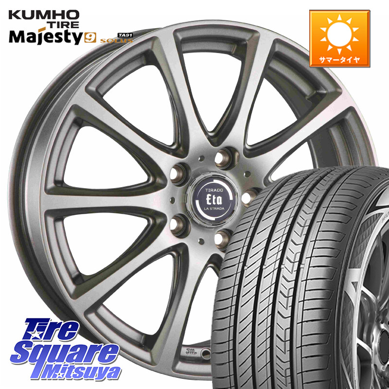 KUMHO SOLUS TA91 Majesty9 235/50R18阿部商会 イータ 平座仕様 ティラード(トヨタ・レクサス車専用) 18X7.5J 38 5穴 114.3 30系アルファード/ヴェルファイア 20系アルファード ヴェルファイアハイブリッド ヴェルファイア アルファード｜タイヤスクエアミツヤ
