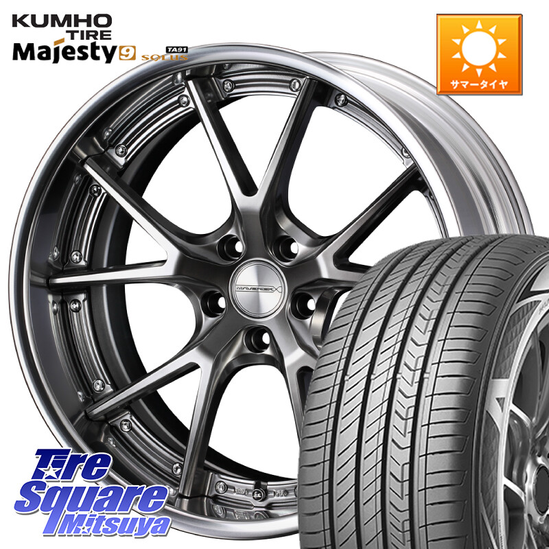 KUMHO SOLUS TA91 Majesty9 225/50R18WEDS MAVERICK 905S PS S-LoDisk 18インチ 2ピース 18X8.5J 44 5穴 114.3|タイヤスクエアミツヤ