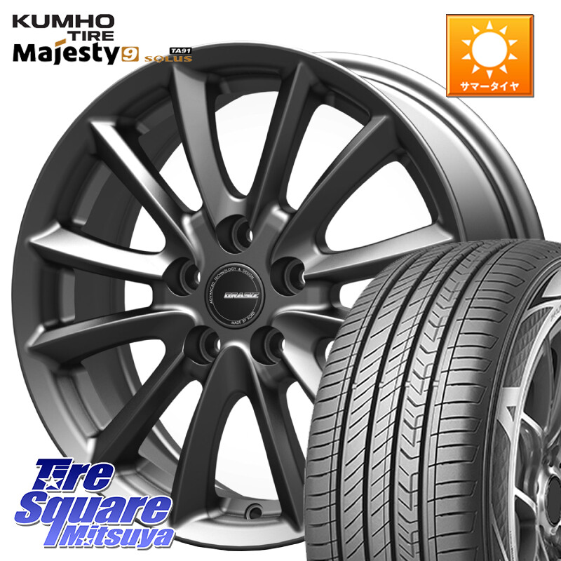 KUMHO SOLUS TA91 Majesty9 205/55R17KOSEI クレイシズVS6 QRA712Gホイール 17X7.0J 53 5穴 100 レガシー レガシィ ワゴン｜タイヤスクエアミツヤ