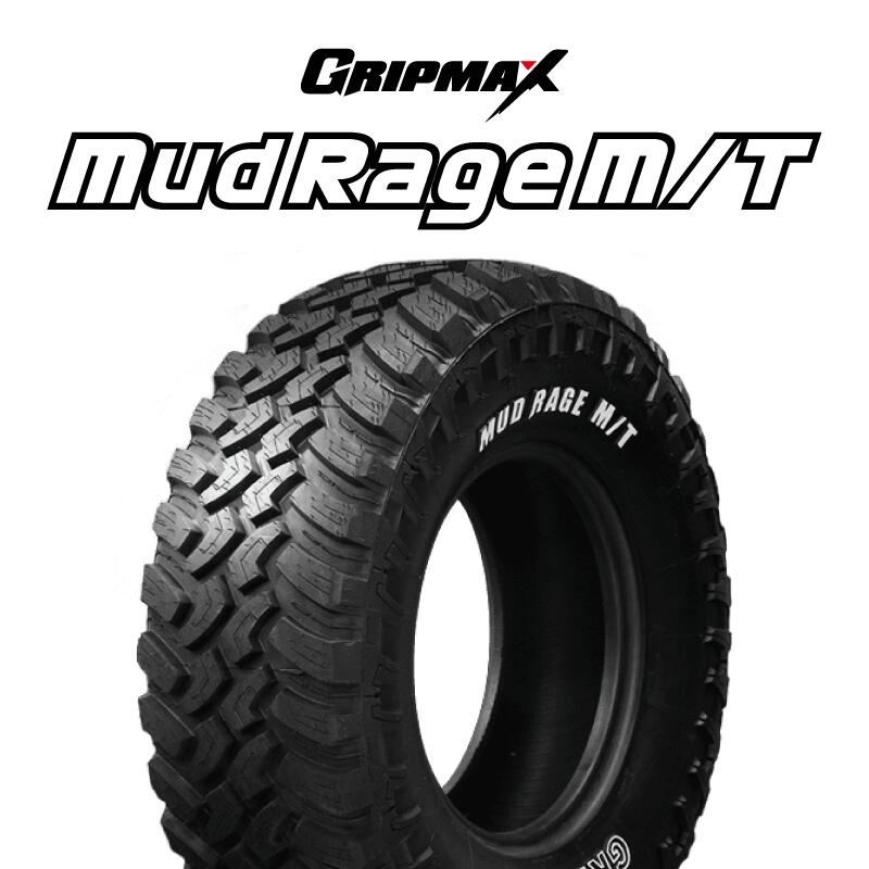 上等 qq GRIPMAX MUD Rage MT M T ホワイトレター 195R15C 195 80R15