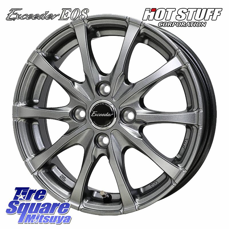 グッドイヤー EffcientGrip ECO EG02 サマータイヤ 155/65R14HotStuff Exceeder E08 ホイール 14インチ エクシーダ 14X4.5J 45 4穴 100 N-BOX デリカミニ2WD タント スペーシア サクラ ハイゼットアゲトラCustom車用※軽自動車専用ホイール※ ルークス ROOX 日産 デイ|タイヤスクエアミツヤ