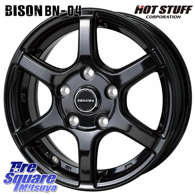 HotStuff BISON BN-04 BN04 バイソン ホイール 14インチ 14 X 5.0J(JWL-T) +45 5穴 114.3 ホイールのみ 4本価格 S403Mタウンエースバン｜タイヤスクエアミツヤ