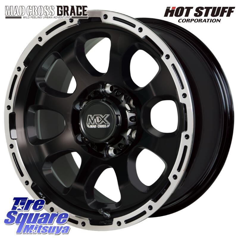 HotStuff マッドクロス GRACE グレイス BK 6H 在庫● ホイール 17インチ ★サマーセール★ 17 X 6.5J +38 6穴 139.7 ホイールのみ 4本価格 200系ハイエース|タイヤスクエアミツヤ