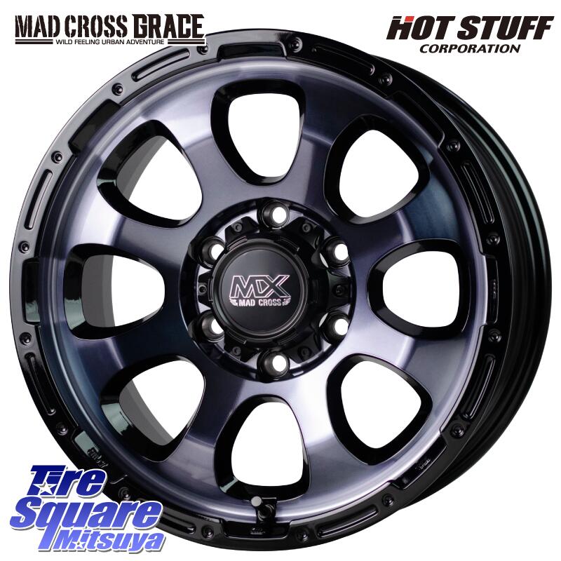 HotStuff マッドクロス GRACE グレイス BKC 6H ホイール 15インチ 15 X 6.0J +33 6穴 139.7 ホイールのみ 4本価格 200系ハイエース|タイヤスクエアミツヤ