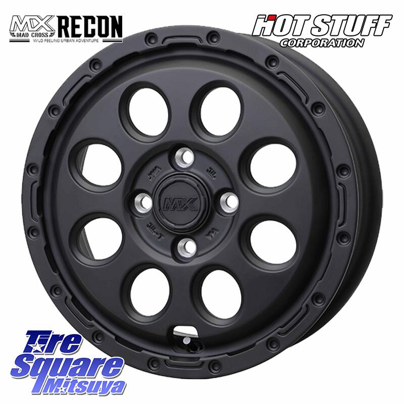 ブリヂストン BLIZZAK WZ-1 WZ1 2025年製 ブリザック スタッドレス ミツヤ 165/65R15 HotStuff MAD CROSS RECON マッドクロス リーコン ホイール 15インチ 15 X 4.5J +45 4穴 100 ダイハツTAFT Mx27/37/47Sソリオ・デリカD2 MAx6S系ソリオ