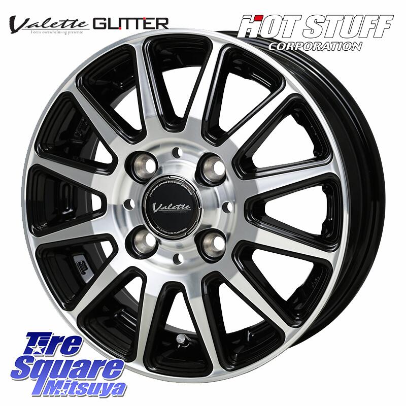 HotStuff Valette GLITTER グリッター ホイール 12インチ 12 X 4.0J +43 4穴 100 ブリヂストン 604V サマータイヤ 145/80R12 80*78 N-VAN(JJ1/2) アトレー・ハイゼット