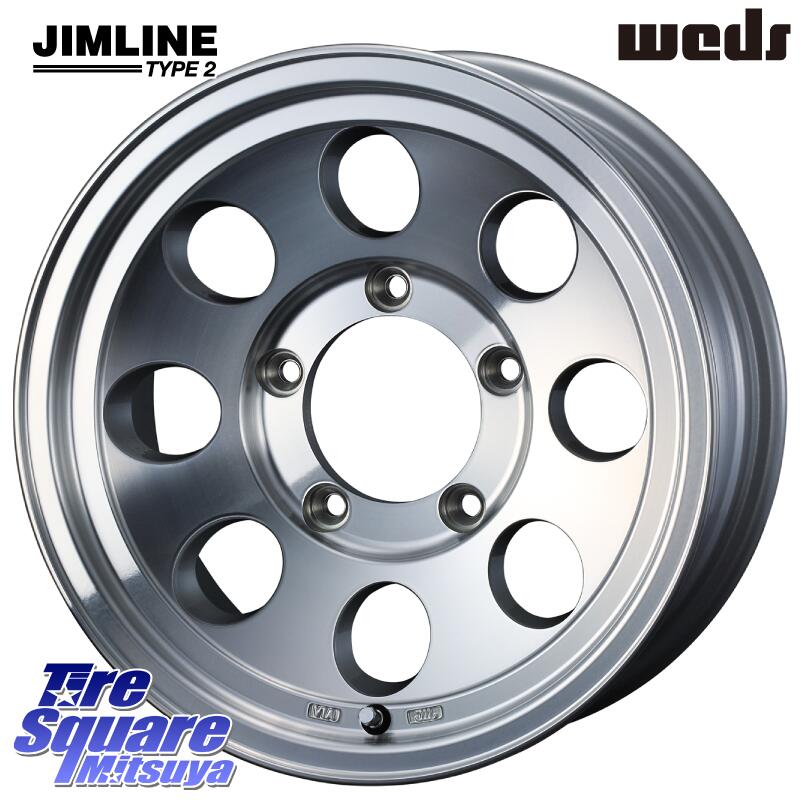 WEDS JIMLINE TYPE2 POL 15インチ ジムライン 15 X 6.0J(JB74) +0 5穴 139.7 FORCELAND Vintek F35 在庫予定品● フォースランド サマータイヤ 【欠品次回5月末】 195/80R15 107*105 ジムニ－シエラ・ノマド(カスタム)