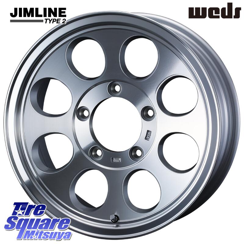WEDS JIMLINE TYPE2 POL 16インチ ジムライン 16 X 5.5J +22 5穴 139.7 DUNLOP ダンロップ グラントレック RT01 ホワイトレター サマータイヤ R/T01 225/75R16 ジムニー専用(要リフトアップ・オーバーフェンダー等)