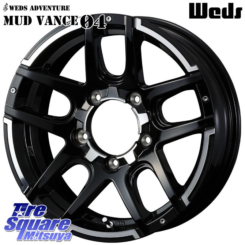 WEDS MUD VANCE 04 マッドヴァンス04 ホイール 16インチ 16 X 5.5J +22 5穴 139.7 ホイールのみ 4本価格 ジムニー専用｜タイヤスクエアミツヤ