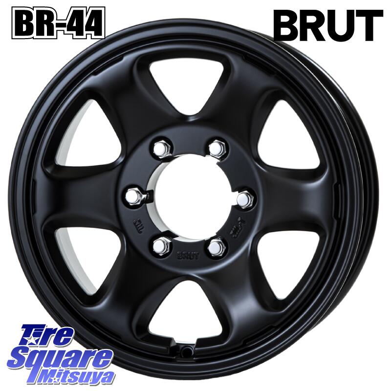 BRUT ブルート BR-44 BR44 BK インセット-5 ホイール 16インチ 16 X 6.5J +0 6穴 139.7 ホイールのみ 1本価格|タイヤスクエアミツヤ