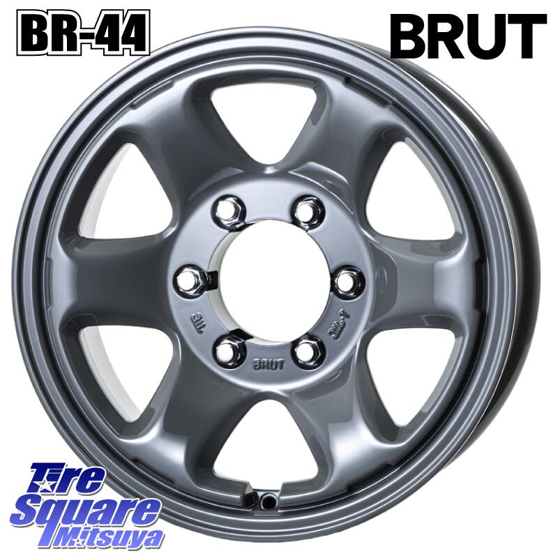 BRUT ブルート BR-44 BR44 インセット-5 ホイール 16インチ 16 X 6.5J +0 6穴 139.7 ホイールのみ 1本価格|タイヤスクエアミツヤ