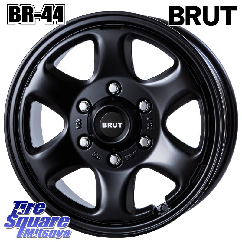 BRUT ブルート BR-44 BR44 BK ホイール 16インチ 16 X 6.5J +38 6穴 139.7 ホイールのみ 4本価格 200系ハイエース