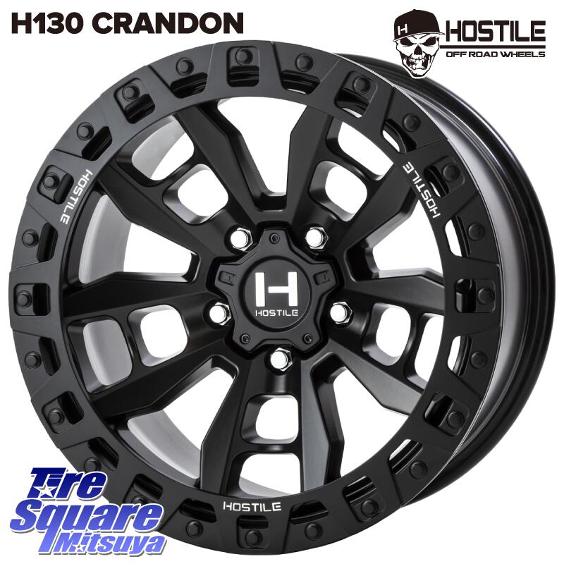 HOSTILE H130 CRANDON クランドン ASP ホイール 17インチ 17 X 9.0J +0 5穴 127 KUMHO ROAD VENTURE MT71 サマータイヤ 37X/12.50R17 クライスラー ジープ ラングラー JK系 クライスラー ジープ ラングラー JL系