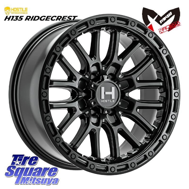 HOSTILE H135 RIDGE CREST ホイール 17インチ 17 X 9.0J +0 6穴 139.7 KUMHO ロードベンチャー AT52 サマータイヤ 265/65R17