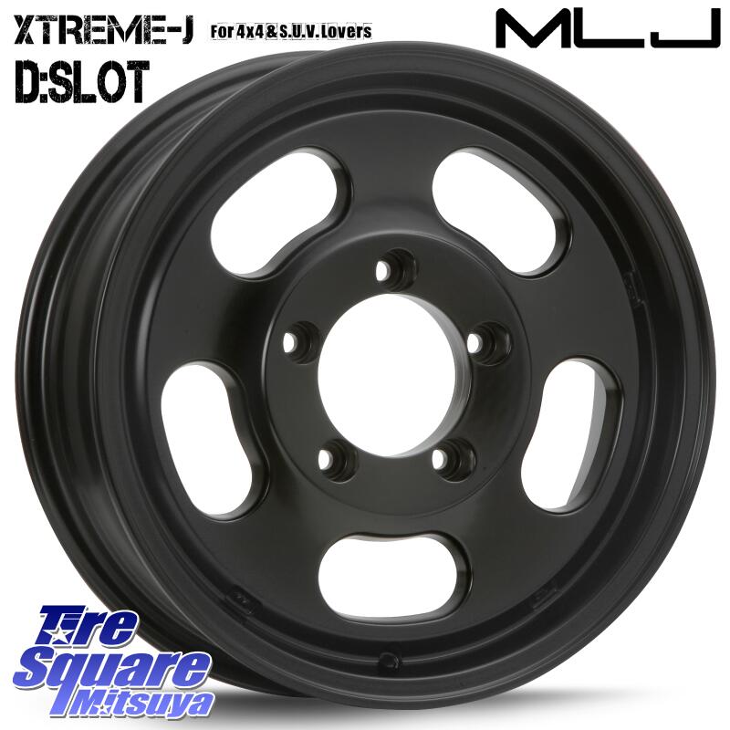 MLJ XTREME-J D SLOT D-SLOT Dスロット サテンブラック ホイール 4本 16インチ 16 X 5.5J +0 5穴 139.7 DUNLOP ダンロップ グラントレック RT01 ホワイトレター サマータイヤ R/T01 185/85R16 ジムニー専用(要オーバーフェンダー等)