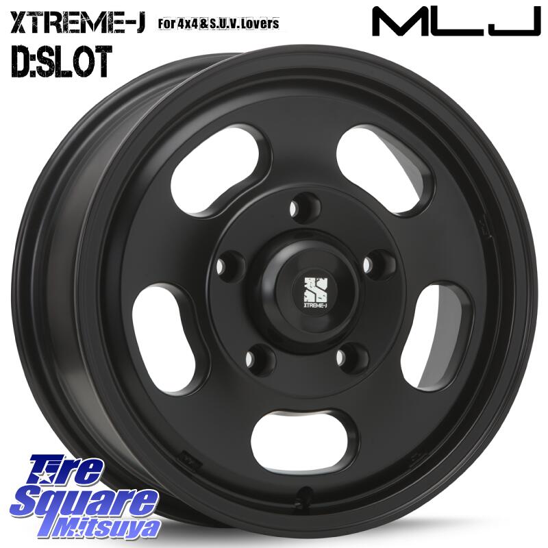 MLJ XTREME-J D SLOT D-SLOT Dスロット サテンブラック ホイール 4本 16インチ 16 X 6.5J +38 5穴 150 ホイールのみ 1本価格