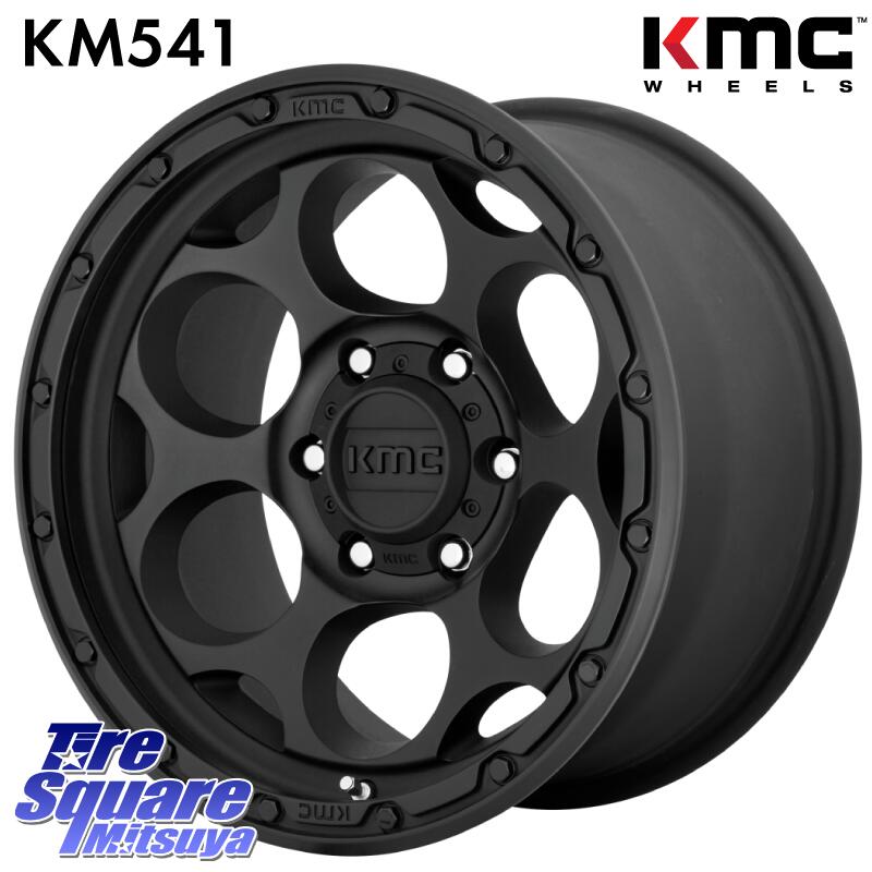 KMC KM541 Dirty Harry ブラック ホイール 17インチ ダーティハリー 17 X 8.5J +18 6穴 139.7 FORCELAND REBEL HAWK AT 在庫予定品● フォースランド アウトラインホワイトレター サマータイヤ 【欠品次回5月中旬】A/T 265/65R17 トライトンGSR