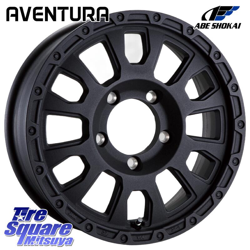 阿部商会 LA STRADA AVENTURA アヴェンチュラ BK 16インチ 16 X 5.5J +22 5穴 139.7 DUNLOP ダンロップ グラントレック RT01 ホワイトレター サマータイヤ R/T01 225/70R16 ジムニー専用(要リフトアップ・オーバーフェンダー等)