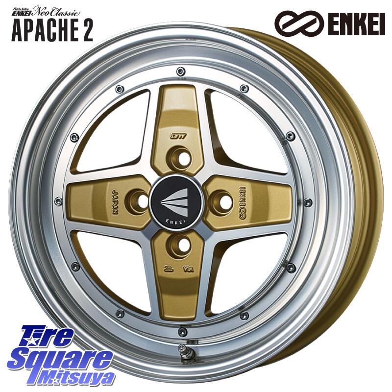 ENKEI エンケイ NEO CLASSIC APACHE2 アパッチ ネオクラシック 15インチ 15 X 5.0J +45 4穴 100 ブリヂストン POTENZA RE-71RZ ポテンザ【国内正規品】サマータイヤ 165/50R15