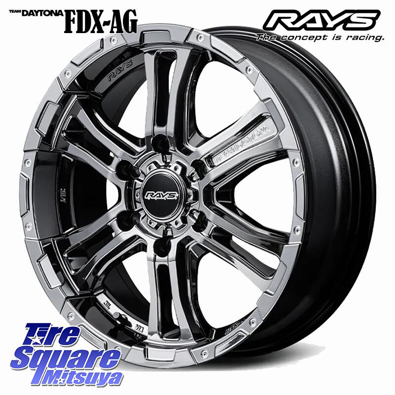 RAYS 【欠品次回9~10月】 デイトナ FDX-AG TEAM DAYTONA ブラックメタルコート ホイール 17インチ 17 X 6.5J +38 6穴 139.7 ホイールのみ 4本価格 200系ハイエース｜タイヤスクエアミツヤ