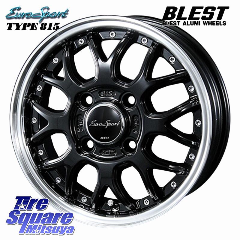 BLEST EuroSport Type815 軽自動車専用 ホイール 12インチ 12 X 4.0J +43 4穴 100 YOKOHAMA E5474 GEOLANDAR KT 在庫● ヨコハマ Y828C ジオランダーKT 4本単位 145/80R12 80*78 N-VAN(JJ1/2) アトレー・ハイゼット