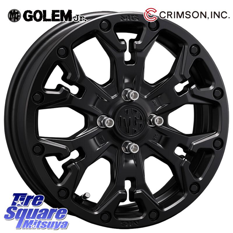 KUMHO WINTERCRAFT ice Wi61 2025年製 クムホ ウィンタークラフトアイスWi61 スタッドレス ミツヤ 165/70R14 CRIMSON MG GOLEM Jr ホイール 14インチ 14 X 4.5J +43 4穴 100 Mx27/37/47Sソリオ・デリカD2 MAx6S系ソリオ