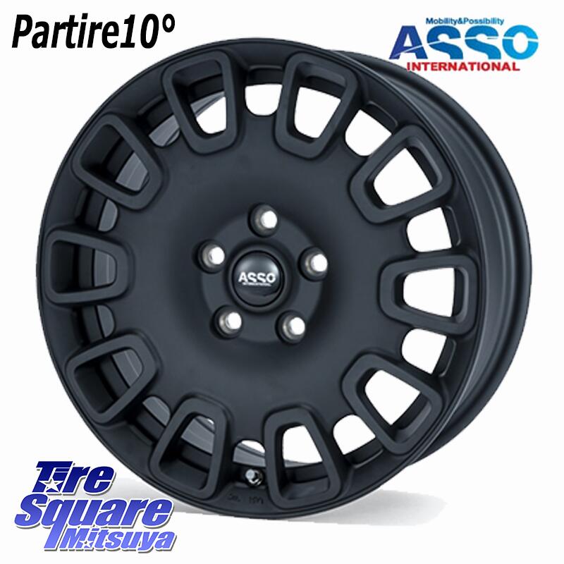ASSO Partire10°専用ボルト付属 ホイール 16インチ 16 X 6.5J(CITROEN BERLINGO YH01) +45 5穴 108 ホイールのみ 4本価格 シトロエン ベルランゴ K9CYH01系 フィアット ドブロ Doblo