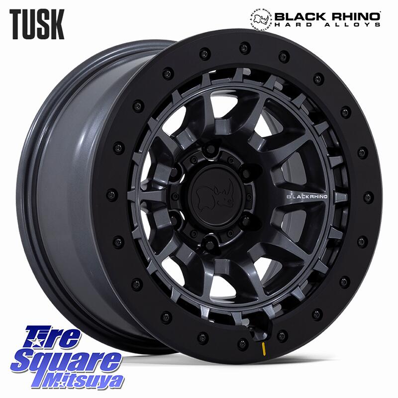 BLACK RHINO TUSK ガンメタ ホイール 17インチ ブラックライノ 17 X 8.5J +0 6穴 139.7 KUMHO ROAD VENTURE MT71 サマータイヤ 285/70R17