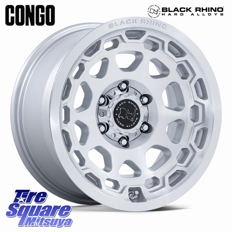 BLACK RHINO CONGO コンゴ ホイール 17インチ ブラックライノ 17 X 8.5J +35 6穴 139.7 MONSTA TIRE MUD WARRIOR MT M/T ホワイトレター 265/65R17 トライトンGSR