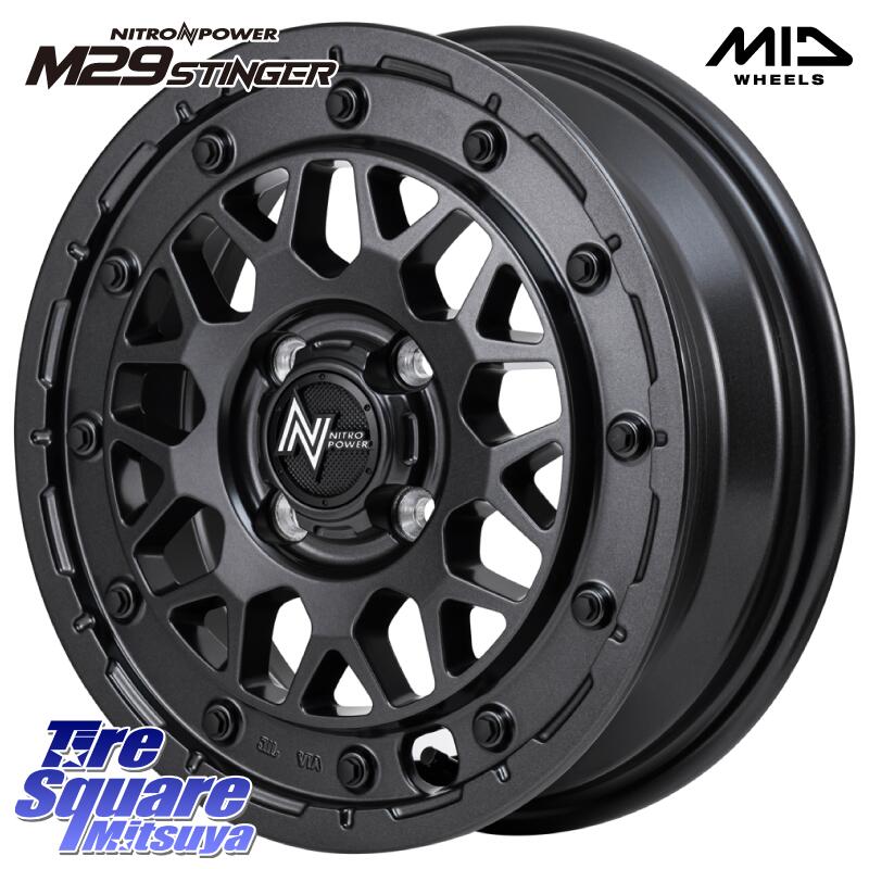 MANARAY NITRO POWER ナイトロパワー M29 STINGER スティンガー ホイール 15インチ 15 X 5.0J +48 4穴 100 ホイールのみ 1本価格|タイヤスクエアミツヤ