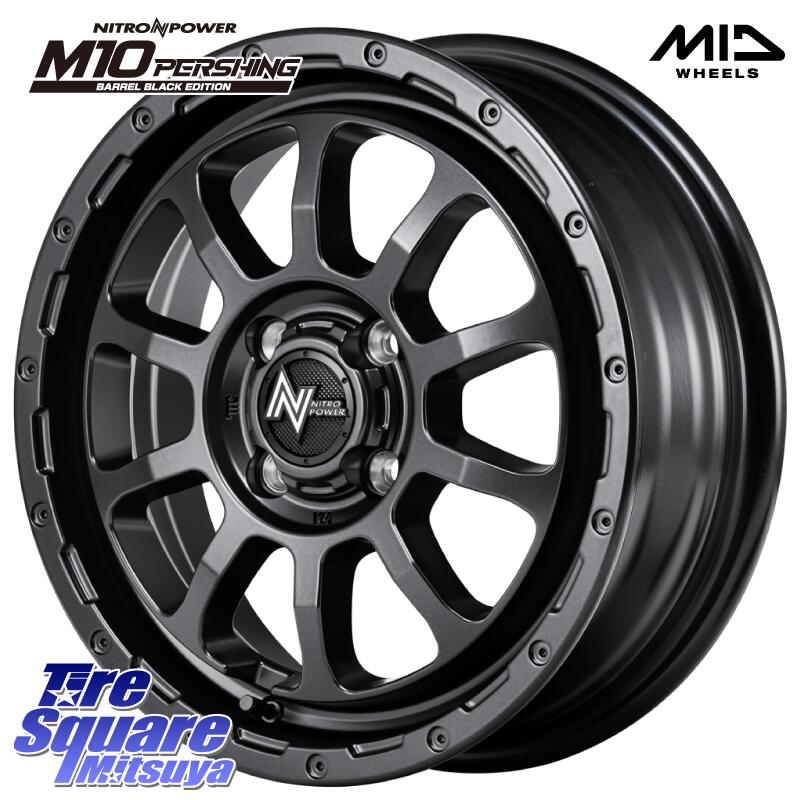 MANARAY NITRO POWER M10 PERSHING KC パーシング BARREL BLACK EDITION ホイール 15インチ 15 X 5.0J +45 4穴 100 ホイールのみ 4本価格 ピクシスジョイ[Cグレード] サクラ N-BOX キャスト[アクティバ] タント ダイハツTAFT ハイゼットアゲトラCustom車用※軽自動車専用ホ｜タイヤスクエアミツヤ