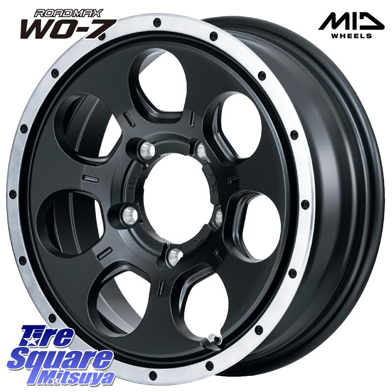 MANARAY MID ROADMAX WO-7 WO7 ロードマックス ホイール 16インチ 16 X 5.5J +22 5穴 139.7 DUNLOP ダンロップ グラントレック RT01 ホワイトレター サマータイヤ R/T01 215/70R16 ジムニー専用(要オーバーフェンダー等)