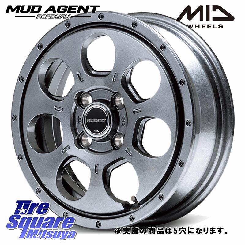 MANARAY MID ROADMAX MUD AGENT ホイール 16インチ◇参考画像 16 X 7.0J +40 5穴 114.3 KUMHO SOLUS HS63 サマータイヤ 195/60R16 フロンクス