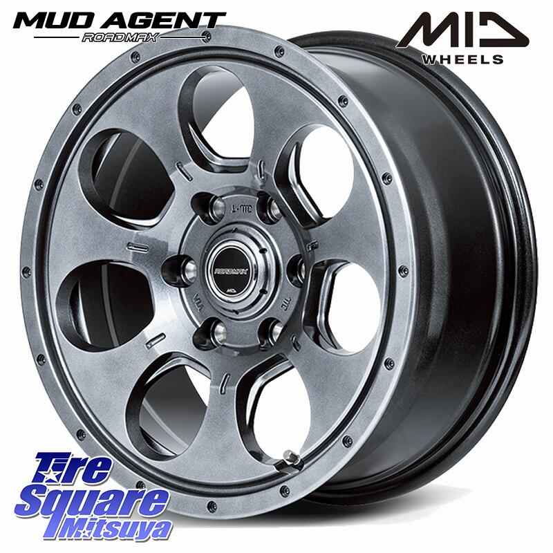 HANKOOK Winter RW06 2025年製 スタッドレス 107/105相当 L 8PR 195/80R15 107*105 MANARAY MID ROADMAX MUD AGENT ホイール 15インチ 15 X 6.0J +33 6穴 139.7 200系ハイエース
