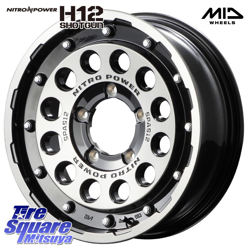 DUNLOP ダンロップ W01 ホワイトレター サマータイヤ 215/65R16 109*107MANARAY MID ナイトロパワー H12 SHOTGUN BC 16インチ 16X5.5J 20 5穴 139.7 ジムニー専用(要オーバーフェンダー等) AZオフロード カスタムサイズ｜タイヤスクエアミツヤ
