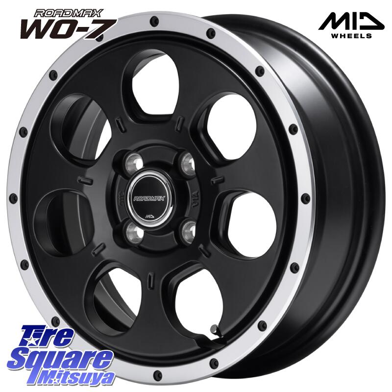 MANARAY MID ROADMAX WO-7 WO7 ロードマックス ホイール 12インチ 12 X 4.0J +40 4穴 100 ブリヂストン 604V サマータイヤ 145/80R12 80*78 N-VAN(JJ1/2) アトレー・ハイゼット 45,930円
