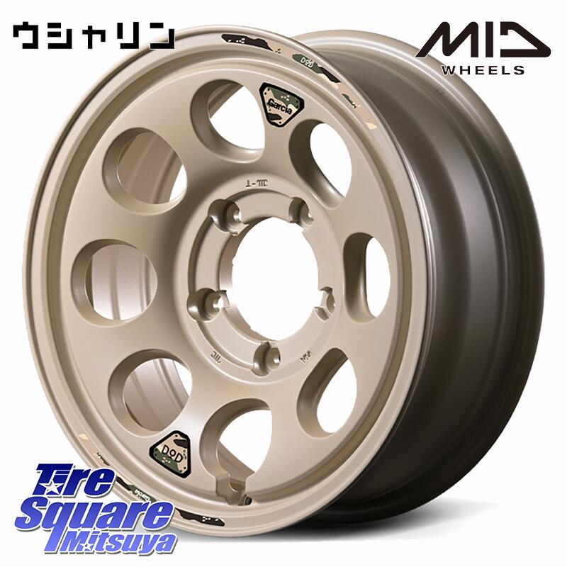 MANARAY MID x DOD ウシャリン ※インセット-5 ホイール 16インチ 16 X 6.0J +0 5穴 139.7 DUNLOP ダンロップ グラントレック RT01 ホワイトレター サマータイヤ R/T01 225/70R16 ジムニー専用(要リフトアップ・オーバーフェンダー等) ジムニ－シエラ・ノマド(カスタム)