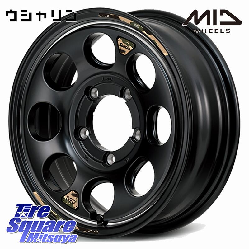 MANARAY MID x DOD ウシャリン ※インセット-5 ホイール 16インチ 16 X 6.0J +0 5穴 139.7 DUNLOP ダンロップ グラントレック RT01 ホワイトレター サマータイヤ R/T01 225/70R16 ジムニー専用(要リフトアップ・オーバーフェンダー等) ジムニ－シエラ・ノマド(カスタム)