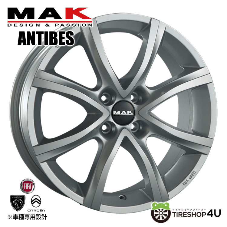 楽天市場】【最大P25倍】阿部商会 MAK STOCKHOLM 17x7.0J 5/108 +40.5