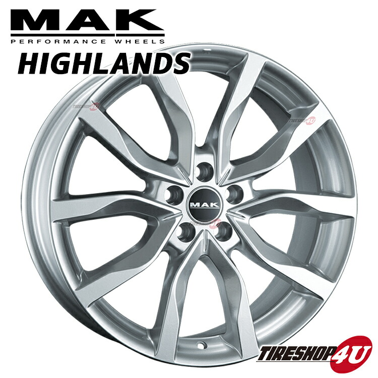 楽天市場 18インチ Mak Highlands マック ハイランズ 18x9 0j 5 1 48 Hub 72 6f シルバー レンジローバー ディスカバリー3 純正ボルト 純正センターキャップ対応 新品アルミホイール1本価格 Tire Shop 4u 楽天市場店