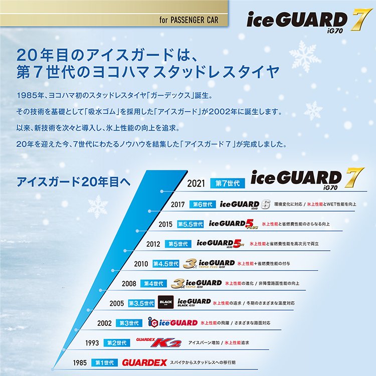 ヨコハマ アイスガード7 IG70 19インチ 冬 iceGUARD 50-19 50R19 4本