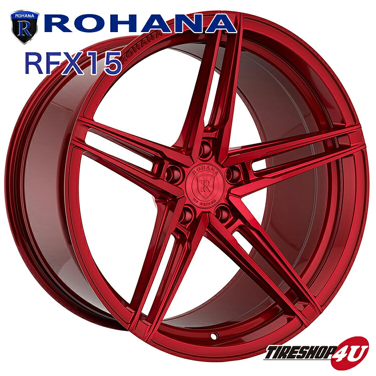 【最大P25倍】ROHANA RFX15 20×11.0J 5/114.3 +25 グロスレッド 新品 ロハナ 正規品 20インチ 20x11j フローフォーミング アルミホイール 1本価格 単品 レクサス トヨタ ニッサン マツダ など